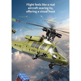 RC Helicopter, UH-60 2.4G 5CH Flybarless Brushless Scale RC Aircraft with Altitude Hold, Optical Flow Positioning & One-Key Inverted Flight for Indoor and Outdoor Play, Gift for Adult (RTF)
