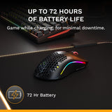 GLORIOUS Model O Classic Wireless PC Gaming Mouse - Low Latency, 19k DPI Sensor, Lightweight Honeycomb 69g, Customizable RGB, 100M Click Mechanical Switches, Programmable Buttons - Black