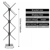 Missyou 152CM 3DHologramFan Christmas Tree Display and Stand,3 x 56cm Fans with Bluetooth,App & Remote Control,Holographic Fan LED,Customizable Video Content for Exhibitions,Trade Shows,Advertising