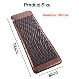 ICEMOB Far Infrared Jade Amethyst Heat Mat,Full Body Massage Mat with Heat,Professional Infrared Heating Pad,Adjustable Temperature and Auto-Shut,Enjoy Comfort,80x190cm