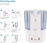 Naiver Automatic Soap Dispenser - Touchless Sensor Soap Pump,Wall-Mounted Hand Sanitizer Dispenser, Battery Operated for Hospital Offices Bathroom Hotel Commercial,Ultra-Large Capacity (600ml) White
