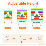 JEAWIWI 6 Pcs Lightweight Easel Stand, 66 Inch, White, with Portable Bags
