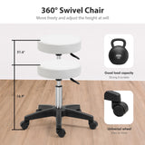 Jaxilyn Facial Bed Tattoo Chair with Two Trays Esthetician Beds Adjustable Folding Salon Bed with Hydraulic Stool Massage Chair for Professional Massage Facial Lash Beauty Treatment Spa White