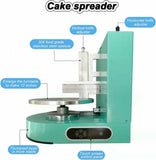 OJHGRDFV Cake Decorating Coating Machine, Decorating Cake Coating Smoothing Scraping Machine, Adjustable Cake Icing Smoother Tool for 4-12Inch, 35CM Round Adjustable Turntable