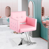 Pink Salon Chair for Hair Stylist,Barber Chari Hair Chair, Stylist Chair Dangvivi