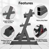 THERUN 1100lbs Adjustable 3 Tier Dumbbell Rack Stand, Hex dumbbells Hand Weights Rack Dumbbell Holder Home Gym Storage Organizer, Reverse Install Available (Rack Only) THERUN