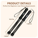 Ocdin Portable Ropeless Battle Ropes for Home Gym, 2 Sticks Cordless Training Rope for Low-Impact Cardio Training