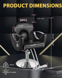 MIMWOW Salon Chair, Reclining Salon Chair for Hair Stylist, Barber Chair with Heavy Duty Hydraulic Pump, Hair Chairs Tattoo Braiding Beauty Spa Equipment, Cool Silver Black