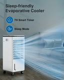 Portable Air Conditioners, Evaporative Air Cooler w/7H Timer for Auto-Off, 4 Modes & 3 Speeds ZENGALEFLOW