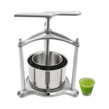 3L Stainless Steel Manual Fruit Press Juicer, Cider Grape Crusher Wine Apple Carrot Orange Berry Vegetables Cheese Tincture Herbal Juice Making, Includes 1 Filter Bag