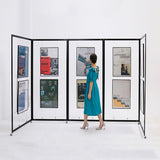 Movable Folding Display Rack - Self-Standing Art Display Stand & Poster Holder for Weddings, Exhibitions