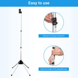 Shouken Adjustable Hands-Free Hair Dryer Stand Holder 360 Degree Rotation,Blow Dryer Holder Countertop With Non-Slip Tripod and Universal Clip