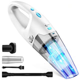 FUOAYOC Handheld Vacuum Cordless,6KPA Powerful Suction Hand Held Vacuum with LED Light/Multi Accessories