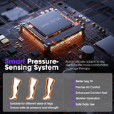 SAN HIMA Cordless Air Compression Leg Massager with Heat - Sequential Full Leg Compression Boots for Circulation & Pain Relief | 6 Modes 8 Intensity Recovery Boots for Athletes - Feet, Calves & Thighs