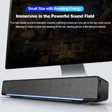 BXNSDFS Wired Powerful Computer Speaker Bar Stereo Subwoofer Bass Surround Sound Box for PC Laptop Phone