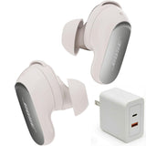 Bose QuietComfort Ultra Earbuds (2nd Gen) Bundle with Fast Charger - Wireless Noise Cancelling Earbuds with Mic, Immersive Audio, USB-C Charging, Up to 6 Hours Battery, IPX4 Rating, (White Smoke)