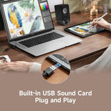 BXNSDFS Computer Speakers with V5.3 AUX Input 2W+ Output Power Strong Bass USB-A for PC Tablet Laptop
