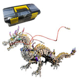 MechPuConToy 3D Metal Puzzle Model, DIY Assembly 3D Metal Punk Mechanical Worshipful Dragons Model Puzzle Set, Xmas Gifts for Adults and Teens (2030+ PCS)