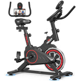 RELIFE REBUILD YOUR LIFE Exercise Bike Stationary for Home Indoor,Cycling Bike with Silent Belt Drive for Home Cardio,Brake Pad Resistance with djustable & Comfort Seat/PAD Holder/LCD Monitor.