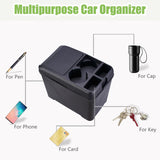 Car Trash Can with Mini Cup Holder, Spacious Backseat Floor Organizer Leak-Proof Vehicle Trash Can Bin Waste Container with Lip