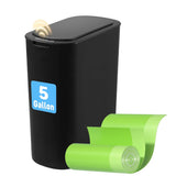 FRESHLIX 5 Gallon Motion Sensor Bathroom Automatic Trash Can with Lid (5 Gallon Black)