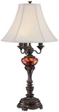 Barnes and Ivy Rhys 34" Tall Large Traditional End 3-Way Table Lamps Set of 2 Bronze Finish Metal Tortoise Shell Glass Off-White Shade Living Room Bedroom Bedside Nightstand House Office Home