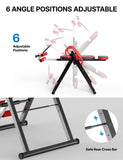 YOLEO Gravity Heavy Duty Inversion Table with Headrest & Adjustable Protective Belt Back Stretcher Machine for Pain Relief Therapy (Red02)