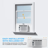 ROVSUN Smart 6000 BTU Window Air Conditioner with WiFi, Energy Saving Window AC Unit with Remote & App Control & Timer Function & Easy Install Kit, for Rooms up to 250 Square Feet, 115V/60Hz, White