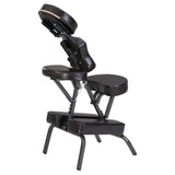Master Massage Bedford Full Body Portable Massage Chair – Lightweight Folding Tattoo & Salon Chair with Adjustable Height, Face Cradle, Carrying Case (Coffee)