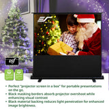 Elite Screens ezCinema 2, 70-inch 16:9, Manual Floor Pull Up Scissor Backed Projector Screen, Portable Home Theater Office Classroom Projection Carrying Bag, US Based Company 2-Year Warranty, F70XWH2