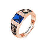 Oseew 2027 Class Graduation Ring Customized men College Ring (Rose Gold)