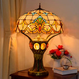 Tiffany Retro Style Stained Glass Table Retro Hotel Dining Room Villa Decorative Desk Lamp  Stained Glass Table Lamp