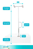 Stander Wonder Bathtub Pole Lite, Tub to Ceiling Grab Bar, Adjustable Shower Handle for Bathtubs, Clamp on Bathroom Safety Rail for Seniors, Elderly Adults, No Drill Installation, White