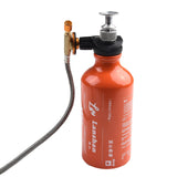 Tidevib Outdoor Camping Multi-Fuel Oil Stove with 500ml Aluminum Alloy Fuel Bottle and Pump, Foldable Brackets and Serrated Arms for Diesel and Liquid Gas