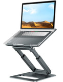 tounee Laptop Stand for Desk Adjustable Height, Telescopic Computer Stand with Pull Out