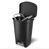 Glad 3 Pack Premium 13 Gal Trash Can, Plastic Kitchen Waste Bin with Odor Protection of Lid