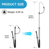 SAN Like Telescopic Fishing Gaff,Aluminum/Fiberglass Pole with Nonslip Rubber Handle,Stainless Steel Hook with M8 Screw, Fish Gaff Can Float When Extending - Good for Freshwater and Saltwater Fishing