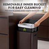 Magic Infinity Edge 60 Liter / 16 Gallon Rectangular Hands-Free Extra Large Kitchen Step Trash Can