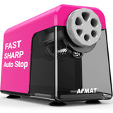 AFMAT 6-Hole Heavy Duty Electric Pencil Sharpener and Robot Pencil Sharpener