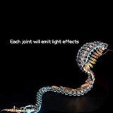 OBIOCKIDAY 3D Metal Puzzle for Adults, Steampunk Spiky Blue-Gree and Viper Cobra Snake Metal Model Kit, 1500+PCS Mechanical Snake Puzzle Kit Animal Assembly Model Gift, KIT Version