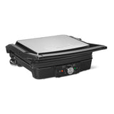 Amazon Basics Panini Press & Electric Indoor Grill with Adjustable Temperature Settings, Non-Stick Ceramic Plates, Black