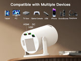 [Built-in Apps & 2025 Upgraded] Mini Projector with Wi-Fi 6 & Bluetooth 5.4, 1080P 4K Support Full HD, Auto Keystone 360° Portable Home Cinema Smart Projector for iOS/Android X1