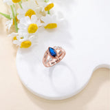 Oseew 2027 Custom College Class Ring for Women High School (Rose Gold)