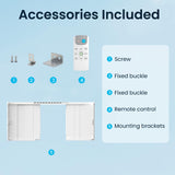 ZAFRO 12000BTU Window Air Conditioners Cool up to 550 Sq. Ft,2 Cooling & Fan Speeds,Ultra-Quiet, Remote Control, White[2025New]