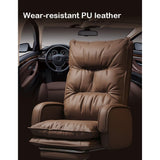 Gaming Chairs for Adults, Office Chair Home Office Desk Chairs Boss Chair Computer Sofa Chair Can Lie Leisure Desk Chairs with Wheels, Lift Desk Chair for Living Room Bedroom (Color : Beige)