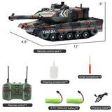 Hitish RC Tank - 2.4Ghz Remote Control Army Tank Toys with Auto Demo Sound Light Smoke - 13 Channel Military Vehicles Model Gift for Kids Adults Boys Age 6-8 9-12, Army Green