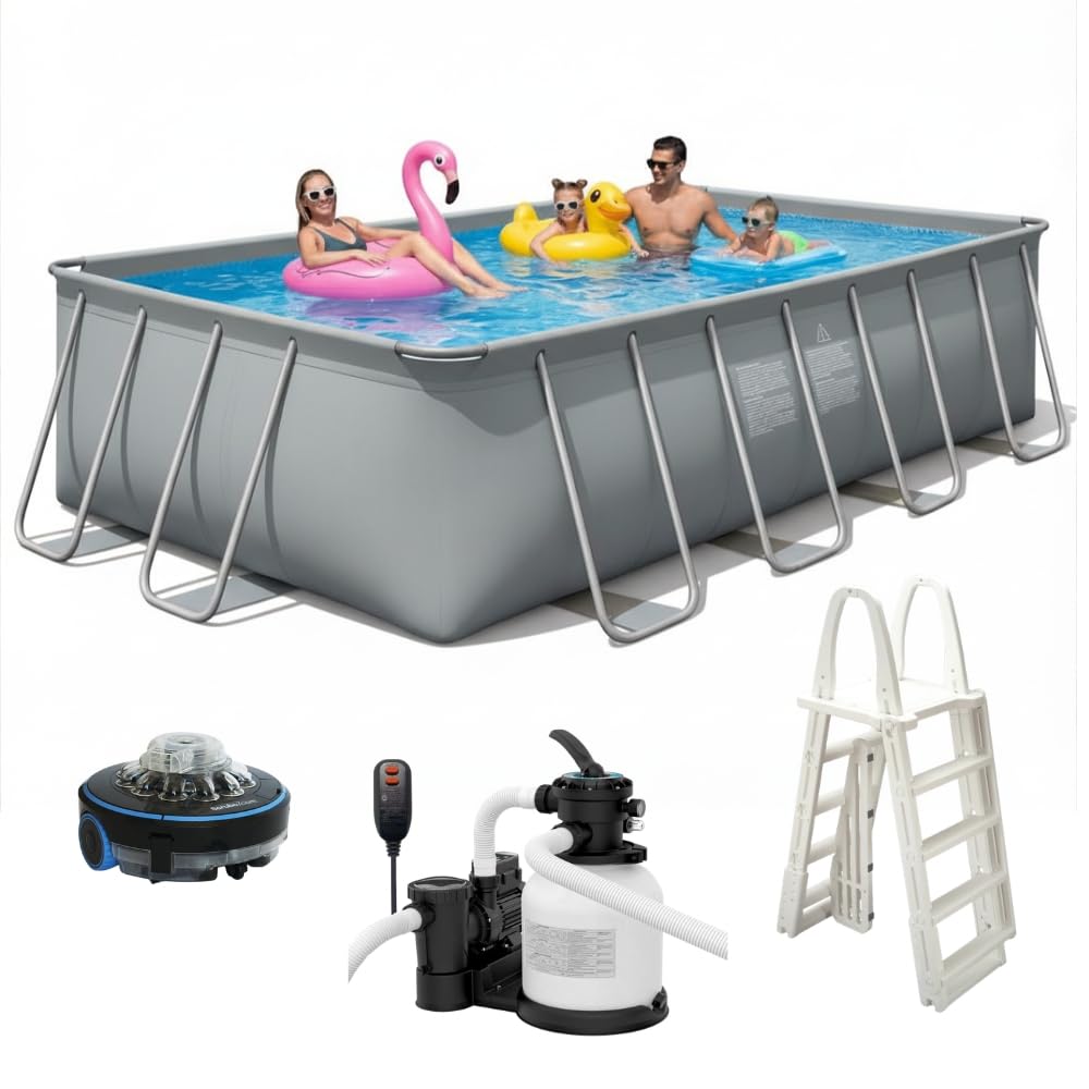 CaliFun Soft Sided Frame Pool Durable and Spacious Above Ground Pool P ...