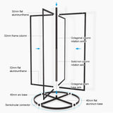 Movable Folding Display Rack,Portable Art Display Stand 60x160cm - Lightweight Freestanding Easel for Calligraphy