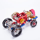 MechPuConToy Flame Eater Vacuum Engine Stirling Wheel Tractor Model Educational Mechanical Vehicle Artwork