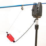 3PCS Fishing Alarm Chain Tools Iron Acrylic Portable Fishing Bobbins Hangers Bite Indicator Alerter for Outdoor (Red)